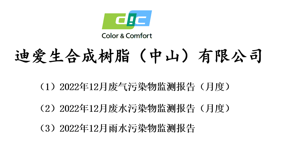 2022年12月份廢氣、廢水、雨水監(jiān)測報告公告